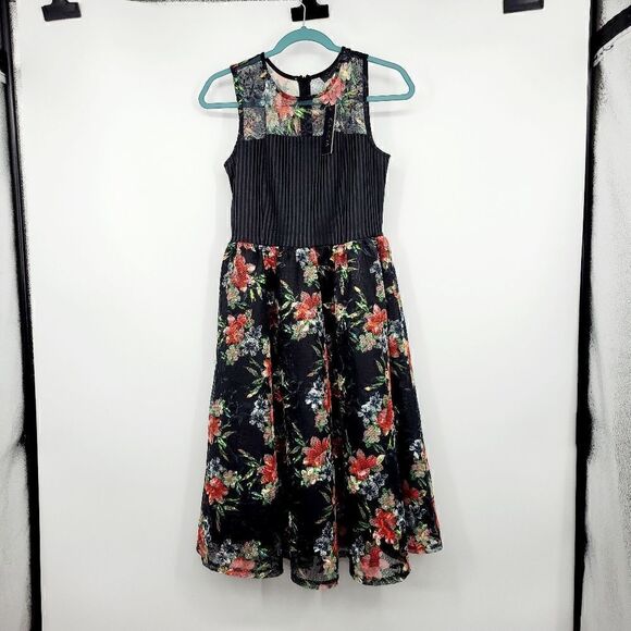 Gracia midi dress floral print  ^ - Picture 1 of 7